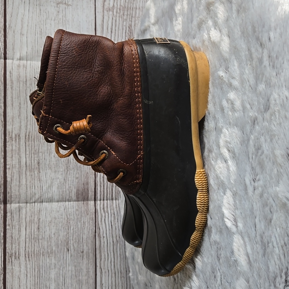 Sperry Brown Leather Duck Boots, Womens Size 8.5 - Picture 4 of 9